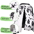 thumbnail image 5 of This 2-in-1 car seat cover is suitable for infants, toddlers, and children. It also functions as a nursing cover and a warm fleece liner for newborns. It features a green leaf pattern., 5 of 6