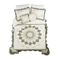 thumbnail image 2 of Modern Heirloom Harper Embroidered Square Decorative Pillow, Green, 16"X16", 2 of 5