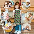 thumbnail image 6 of Colorful Controllers Games Icons Green Pattern Kids Aprons for Girls and Boys,Adjustable Neck Strap Toddler Aprons for Kids Cooking Baking, 6 of 6