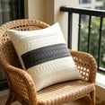 thumbnail image 4 of 2PC Throw Pillow Covers, Soft Farmhouse Decorative Couch Pillow Cases, Cushion Covers for Sofa Bed Living Room Home Decor, Polyester and Burlap for Living Room,18x18 Inch, 4 of 4