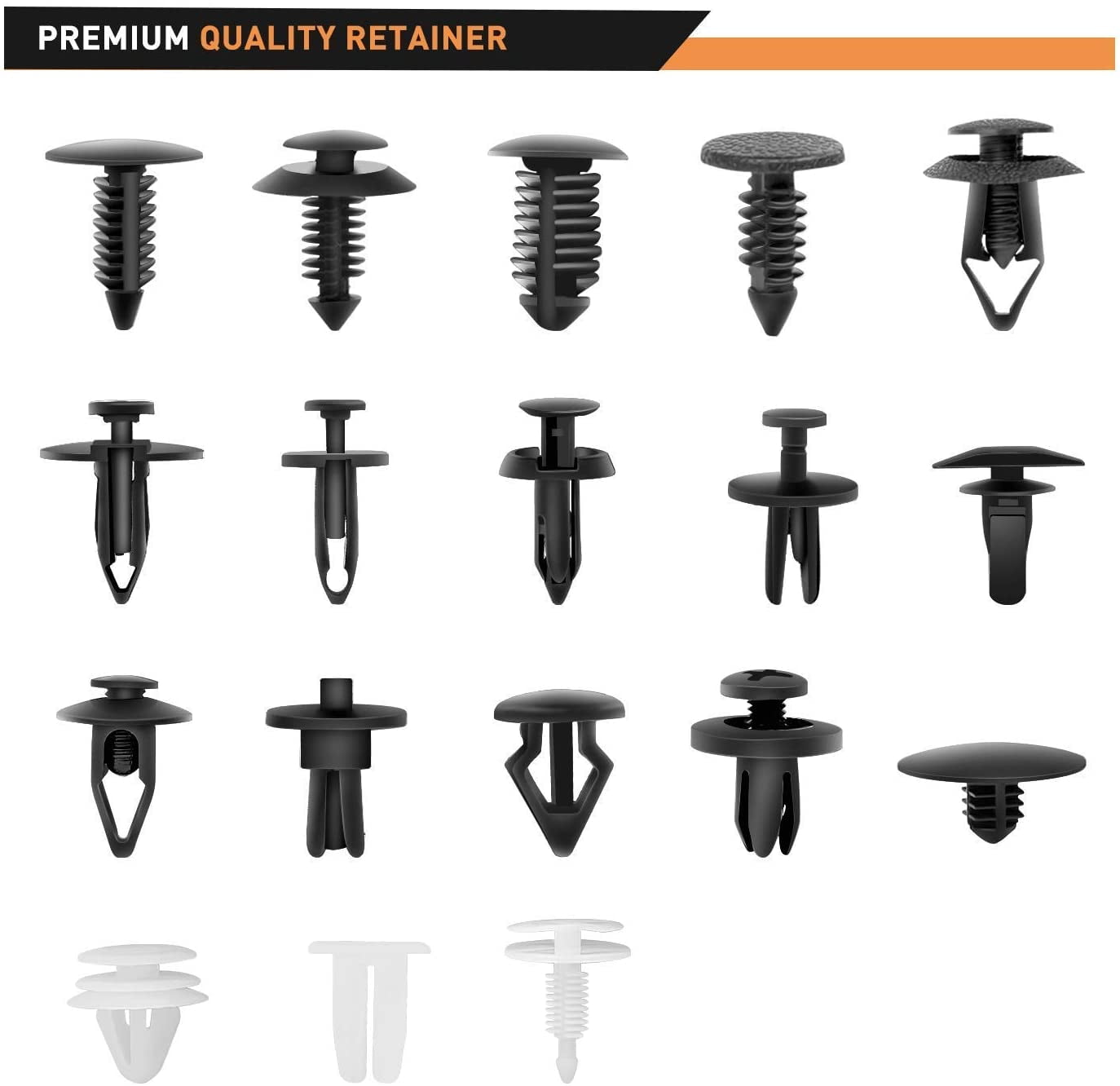 GOOACC 415 Pcs Car Retainer Clips & Fastener Remover - 18 Most Popular Sizes Auto Push Pin Rivets Set -Door Trim Panel Clips for GM Ford Toyota Honda Chrysler