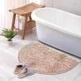 thumbnail image 2 of Skegnu Area Rugs Chenille Half Round Carpet Water Absorbing Foot Mat Bathroom Entrance Floor Mat Bedroom Toilet Bathroom Non Slip Mat Household Holiday Gift Finder, 2 of 4