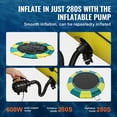 thumbnail image 4 of VEVOR Inflatable Water Bouncer, 13ft Recreational Water Trampoline, Portable Bounce Swim Platform with 3-Step Ladder & Electric Air Pump,, 4 of 9
