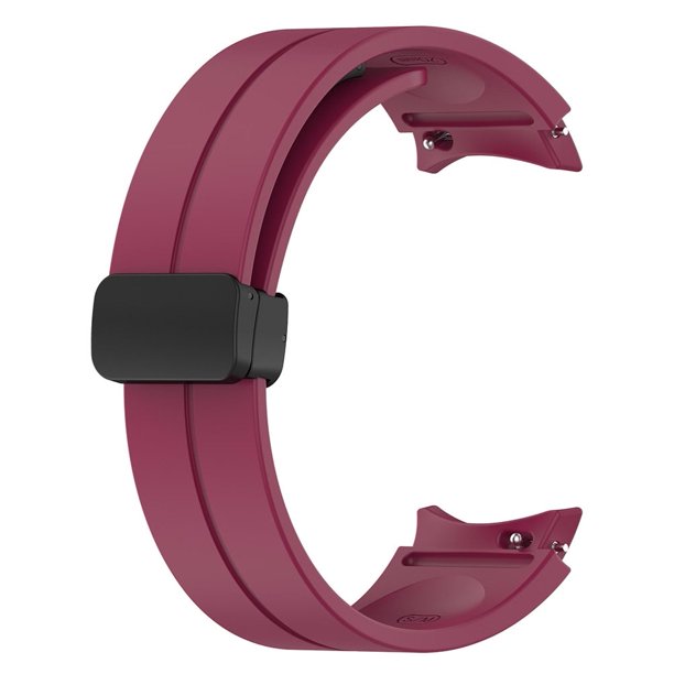 Jixopn - Correa de silicona magnética deportiva para reloj, correa de repuesto con hebilla plegable magnética, resistente al sudor, ajustable para Samsung Galaxy Watch Ultra 7/FE/6/6 Classic