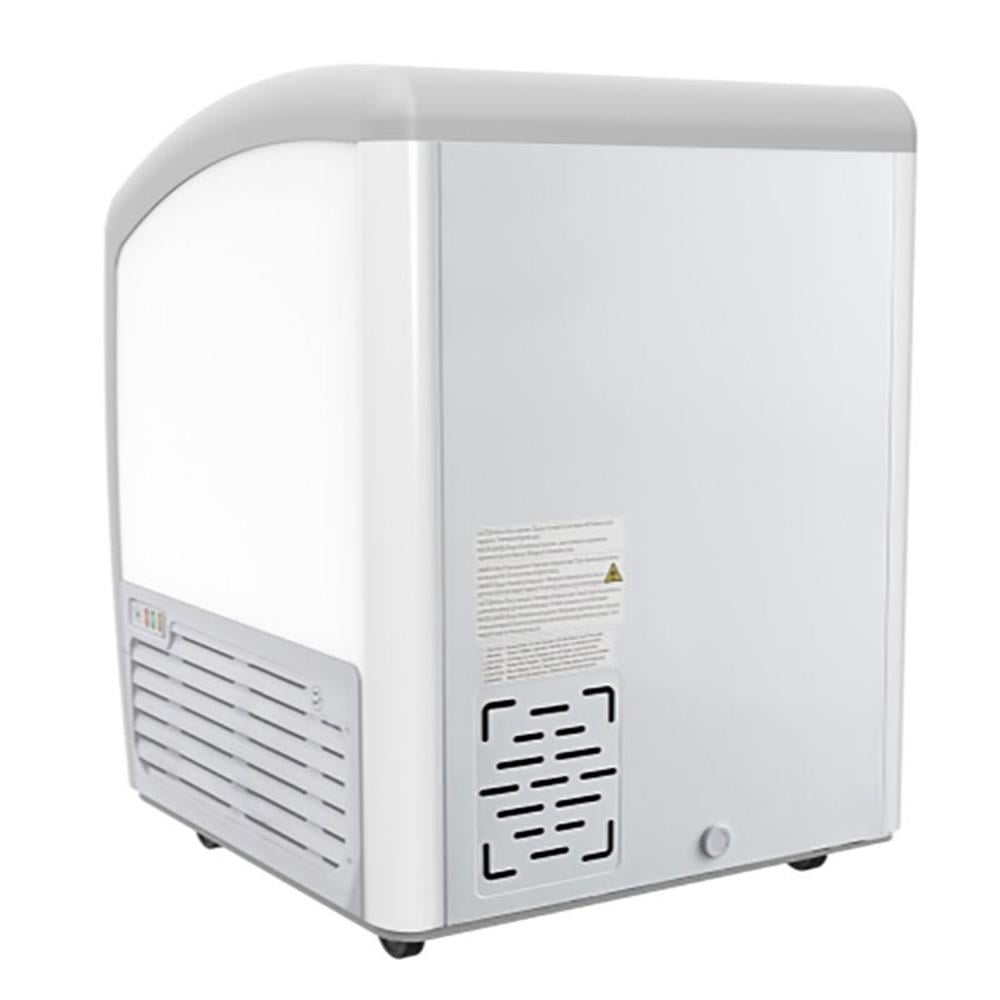 Pemberly Row Metal Ice Cream Freezer Display Case with 2 Storage Baskets - White