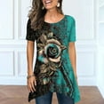 thumbnail image 2 of Birdeem T-Shirt d'Été Décontracté Confortable Imprimé Aguichant Col Rond Manches Courtes pour Femmes, 2 of 6