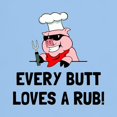 thumbnail image 3 of CafePress - BBQ Butt Loves Rub T Shirt - Men's Classic Graphic T-Shirt, 3 of 4