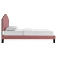thumbnail image 3 of Modway Daisy Performance Velvet Queen Platform Bed in Dusty Rose, 3 of 10