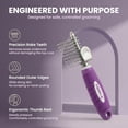thumbnail image 5 of Poodle Dematting Fur Rake Comb Brush for Dogs and Cats - Long 2.5" Steel Safety Blades Metal Comb for Detangling Matted or Knotted Undercoat Hair, 5 of 8