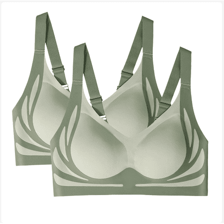 PRORMOOW Yoga Bra  Supportive Bras for Women  Sexy Bras for Women  Bras for Women Everyday Bras Novelty Plus Size Push Up Full Coverage Seamless Steel Ring Sports Gathering Fixing Cup Bra  38