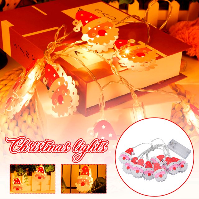 onlyliua ¡ ¡Ofertas Relámpago! Cadena de Luces Led Navideñas de Papá Noel para Decoración de Fiestas Navideñas