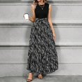 thumbnail image 2 of WTOBBY Women's Floral Print High Waist Fashionable Elegant Sleeveless Dress for Evening Parties and Special Occasions with Chic Design,Gray S, 2 of 4