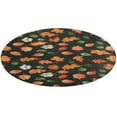 thumbnail image 4 of Autumn Harvest Maple Leaves Thanksgiving Round Rugs -Washable Non-Slip Small Round Area Rug Throw Soft Circle Rugs for Bedroom, Modern Print Indoor Carpet for Entryway Sofa Living Room, 4 of 6