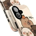 thumbnail image 2 of Cute Capybara Phone Case, Adorable Cartoon Capybara with "Hi" Message, Kawaii iPhone Cover for iPhone 17 16 15 14 13 12 11 Pro Plus Mini, 2 of 6