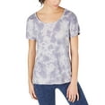 thumbnail image 4 of Ideology Women’s Tie-Dyed Strappy-Back High-Low Hem Blouse T-Shirt Tops, Tranquility, XX-Large, 4 of 5