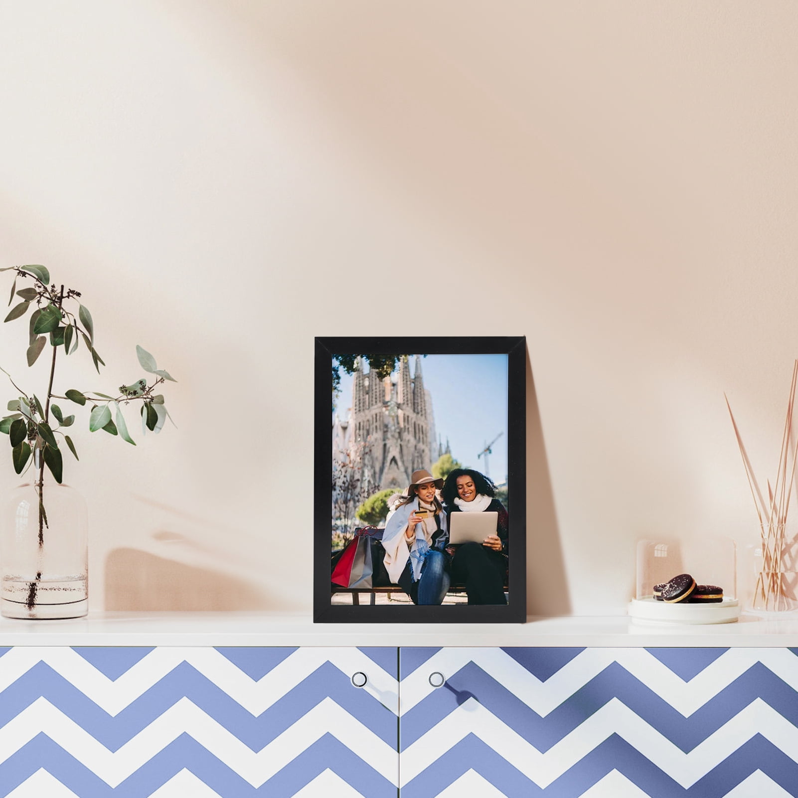 18 Pack 5x7 Picture Frames, Black 5 by 7 Photo Frame for Wall Mount or Tabletop Display