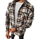 thumbnail image 1 of Chaqueta tipo camisa de franela a cuadros para hombre Camisa a cuadros de manga larga Tops casuales cómodos con botones, 1 of 2