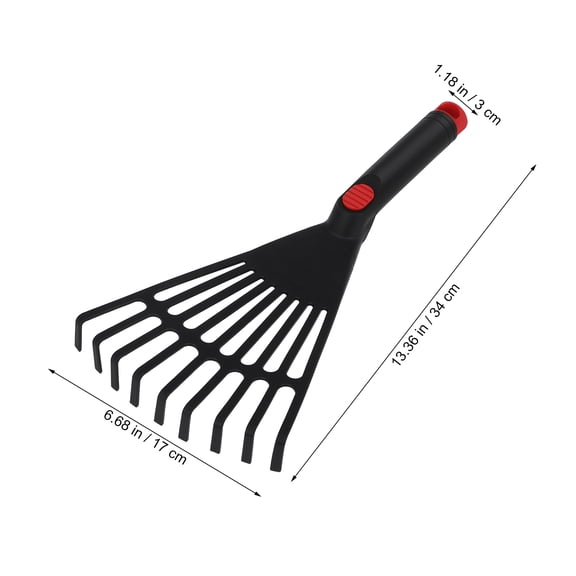 WEAVILUX 1Set Small Garden Rake Plastic for Adults and Gardeners 13.4X6.7X1.2in