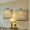 thumbnail image 3 of Kiven Battery Operated Wall Lamp, Industrial Black Wall Sconces, Warm White Wall Lighting Fixtures, 1-Light Vintage Wall Mounted Lamp for Living Room Bedroom Hallway E26 Socket, Blue, 3 of 7