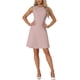 thumbnail image 2 of INSPIRE CHIC Ropa de Mujer para Trabajar Vestidos Midi A-Line Sin Mangas de Color Sólido XL Rosa Polvoriento, 2 of 5