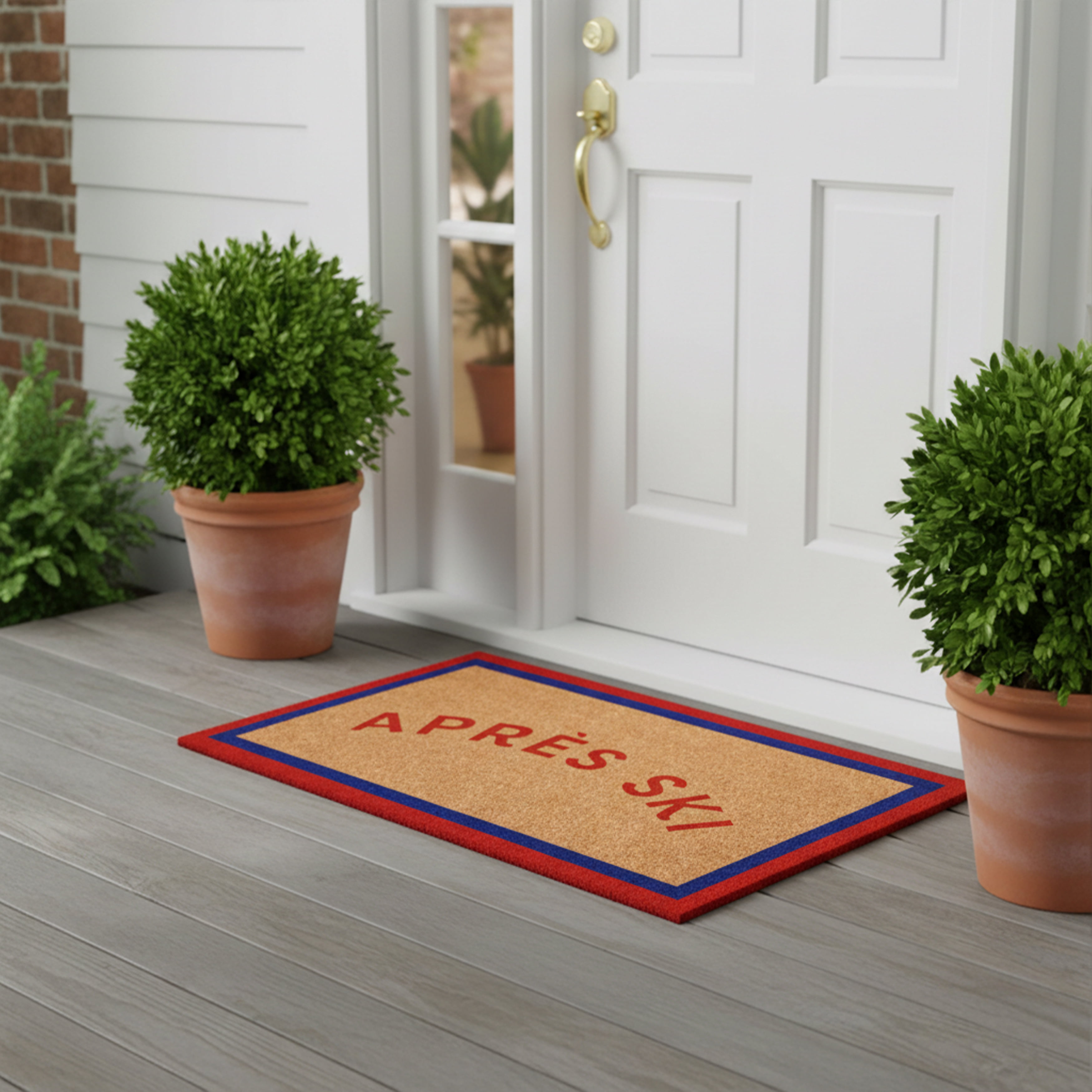 Calloway Mills 117911729 Apres Ski Border Doormat, 17" x 29"