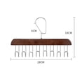 thumbnail image 2 of Belt Organizer Multi Hook 360 Degrees Rotating Top 8 Hooks Multi-purpose Hanging Sling Vest Storage Rack Home Supplies-Brown, 2 of 7