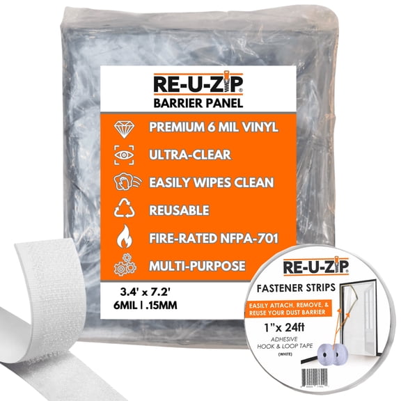 RE-U-ZIP® Ultra-Clear Hook  Loop Barrier Kit