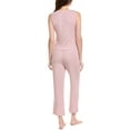 thumbnail image 2 of Natori womens  2pc Rib Essential Pajama Set, XL, Pink, 2 of 3