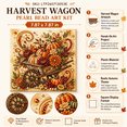 thumbnail image 2 of Autumn Pearl Bead Art Craft Kit with Harvest Wagon, Pumpkins and Flowers, 2 of 7
