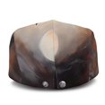 thumbnail image 3 of Chririnla Polyester Forward Beret Cap for Outdoor Driving Walking, Lightweight Wrinkle-Resistant Forward Cap, Black Cat Pumpkin Pattern, 3 of 4