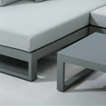 thumbnail image 3 of Krikacy 4-PCS Outdoor Rattan Set,All-Weather Patio Set,for Deck Lawn,Black Frame&White Fabric, 3 of 7