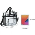 thumbnail image 3 of Bolsas de mano transparentes aprobadas para estadios, bolsas de viaje resistentes, mochilas deportivas grandes para el trabajo, la competición y la escuela, 3 of 5