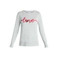 thumbnail image 2 of Time and Tru Women’s Valentine’s Day Sweater, Lightweight, Sizes XS-XXXL, 2 of 5