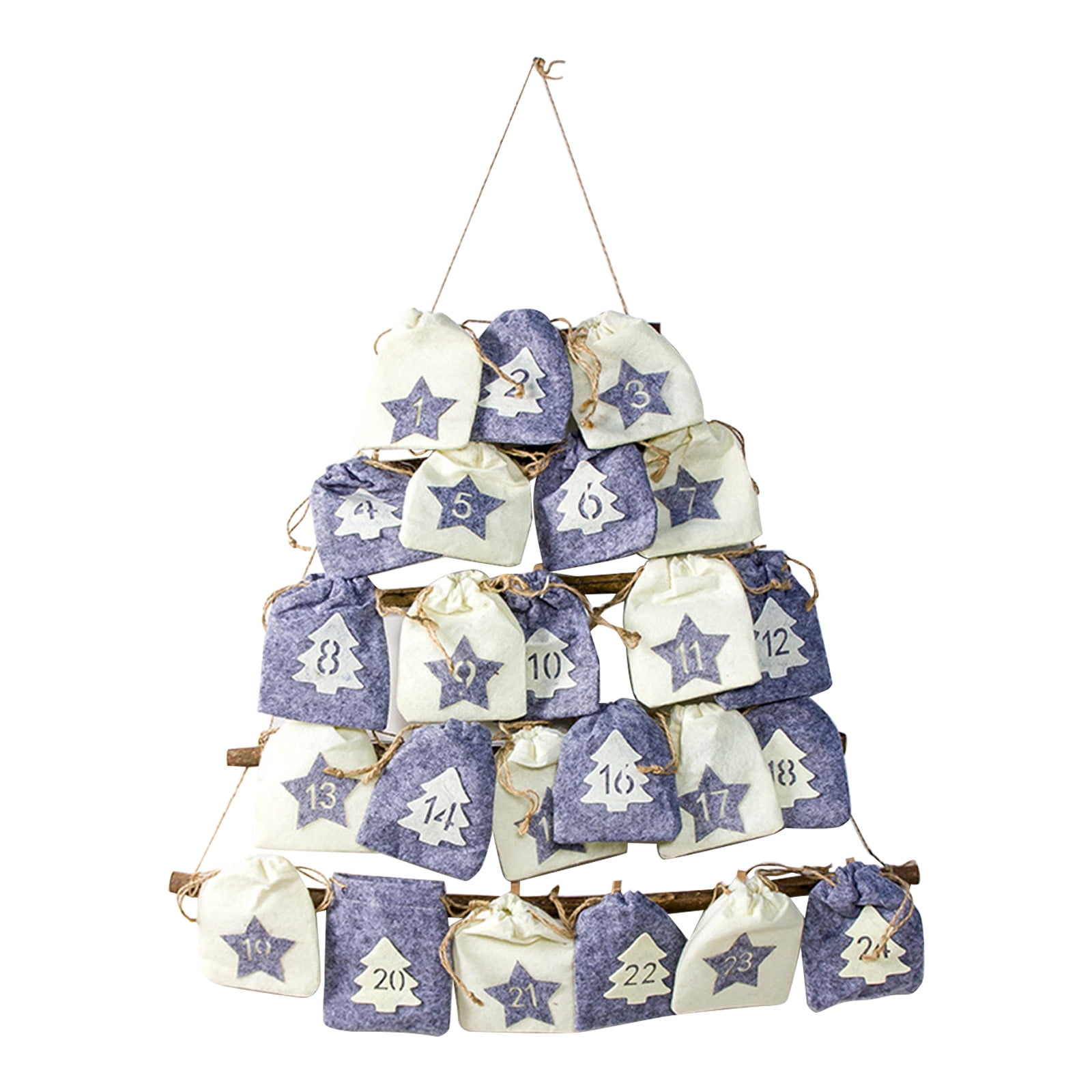 Christmas Advent Calendars 24 Bags DIY Countdown Decorations Hanging