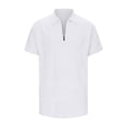 thumbnail image 3 of Krdevn Mens Shirts - Men's Leisure Stripe Contrast Design Lapel Button Long Sleeve Tops,Mens Fall Shirts,Color:White,Size:S, 3 of 8
