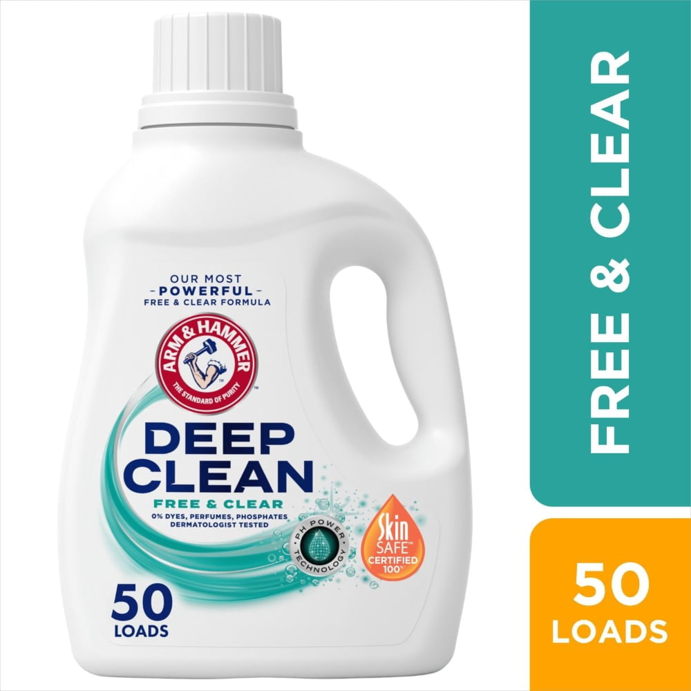 ARM & HAMMER Deep Clean Free & Clear Liquid Laundry Detergent 75 fl oz - 2 count