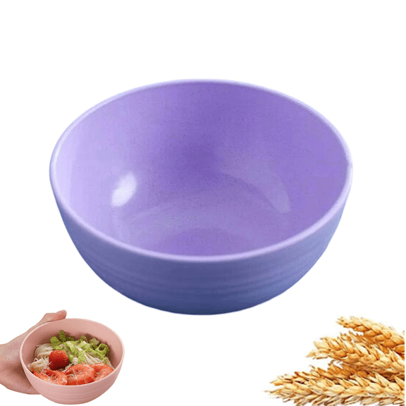 Bxaolu Wheat Straw Small Bowls 24oz - Unbreakable Dessert Bowls - Mini Bowls for Ice Cream,Snack and Fruits - Microwave & Dishwasher Safe Appetizer Bowls, Purple