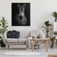 thumbnail image 2 of Stupell Industries Striking Greyscale Monochrome Zebra Photography Portrait Gallery-Wrapped Canvas Print Wall Art, 36x48, by Incado, 2 of 6