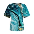thumbnail image 3 of T-Shirts pour Femmes, Mode Femmes Nouveau Style T-Shirts Imprimés Manches Courtes Col Rond Blouses Été Décontracté Hauts pour Dames, 3 of 6