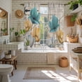 thumbnail image 4 of Watercolor Flowers Kitchen Curtains 63 Inch Length, Vintage Tulips Floral Barn Doors Wood Grain Tiers Curtains for Living Room Berdoom, Light Filtering Drapes Window Treatment 2 Panels 42"Wx63"L, 4 of 8