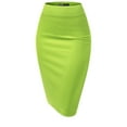 thumbnail image 1 of Thanth Women's Elastic Waist Band Streychy Midi Pencil Skirts (Plus Size Available), 1 of 4