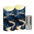 thumbnail image 2 of Snowy Mountain Village Flameless Candles 2 PCS with Remote Realistic Moving Flame LED Tapered Pillar Set for Home Decor, 2 of 7