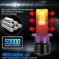 thumbnail image 6 of WVKVII 9007 LED Headlight H3 Fog Light Bulbs for Ford F-150 1995-1996 55W 5500LM 6000K 4pcs, 6 of 12