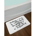 thumbnail image 2 of I'm Mermaid Bath Mat, Being Cool with Who You Are Happy Advocate Self Esteem Promoting Expression, Non-Slip Plush Mat Bathroom Kitchen Laundry Room Decor, 29.5 X 17.5 Inches, Black White, Ambesonne, 2 of 2