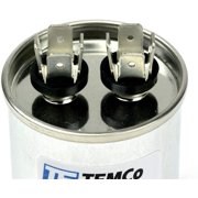 TEMCo 25 uF Run Capacitor CBB65, 25 MFD, 370V, Round, 50/60Hz