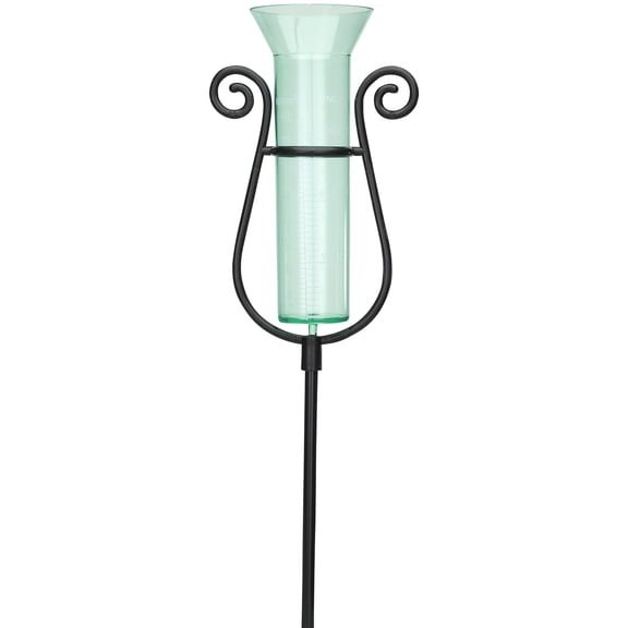 Graceful Rain Gauge, Sturdy Plastic, Glass-Like Acrylic, Outdoor Décor – Measures 34 1/4" x 5 1/4"