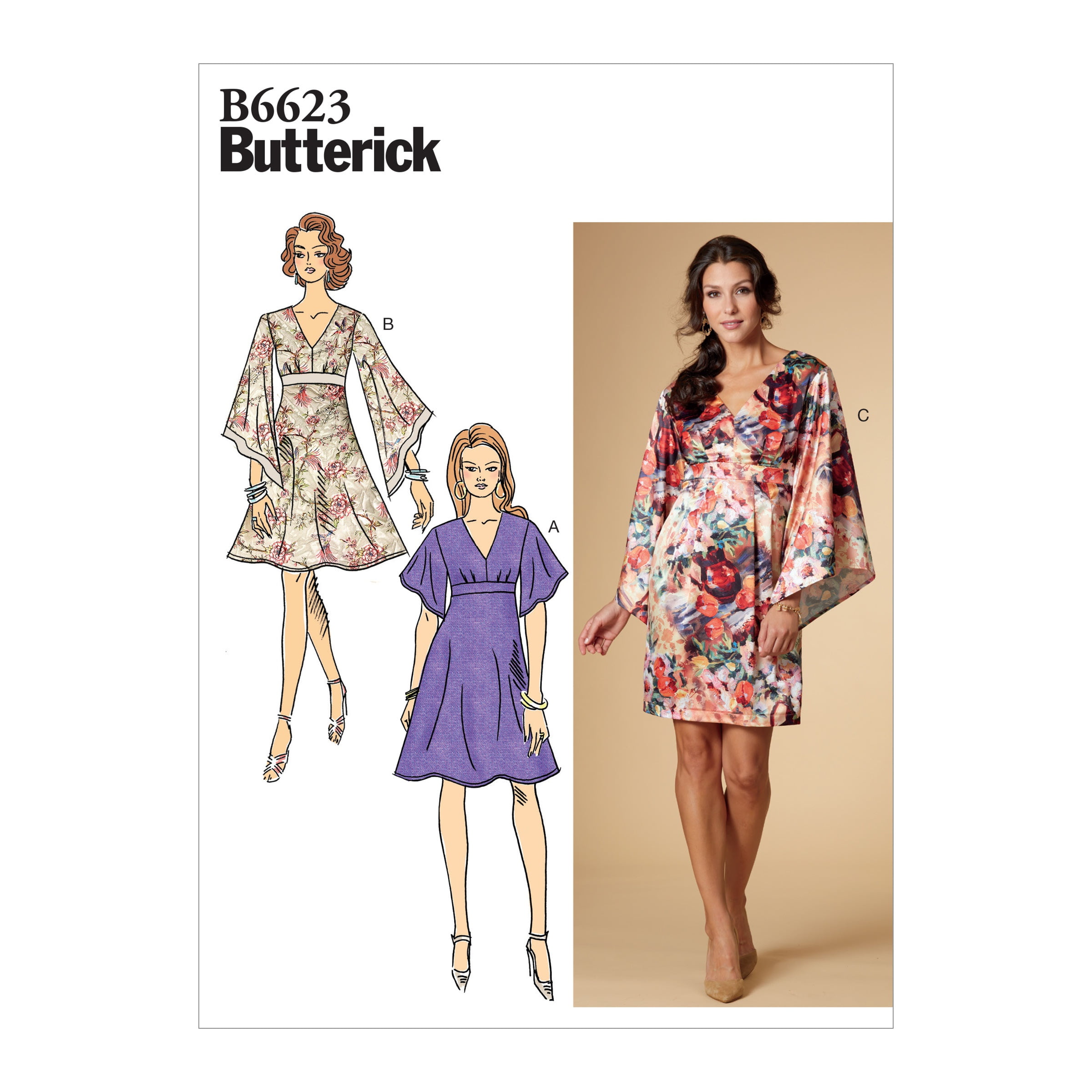 Butterick See and Sew B6615 Misses Dress Loose Fitting Sizes 4-26 