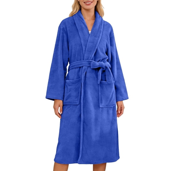 Gifts for Women Bathrobe for Women Fuzzy Women's Nightgowns & Sleepshirts Oversize Fitness Women's Robes House Womens Robe Blue