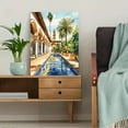 thumbnail image 5 of Spanish Courtyard Reflection Canvas Print/Wall Art， Suitable for Living Room， Bedroom， Bathroom， Office， and Hotel Decoration., 5 of 8