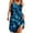 DT-Blue, variant on DailyTrove Women's Geometric Print Fit & Flare Dress, Sleeveless, Casual Beach & Cultural Event Wear, Lightweight Rayon Blend, Contrast Hem